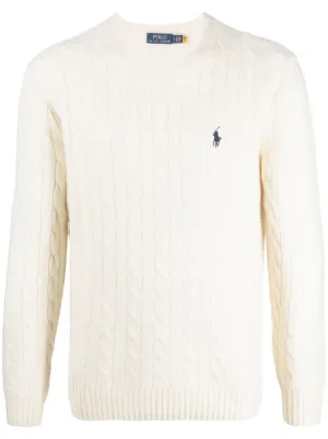 Polo Ralph Lauren cable-knit embroidered-logo sweater