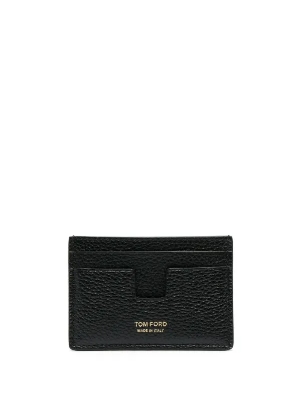 TOM FORD logo-print leather card holder
