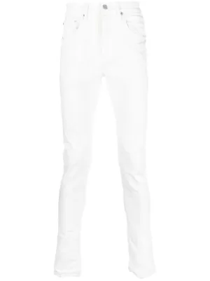 Purple Brand logo-patch skinny-cut jeans