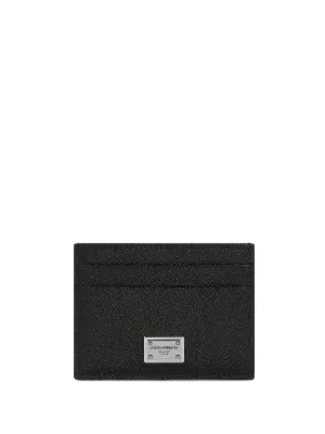 Dolce & Gabbana calfskin card holder with branded plate
