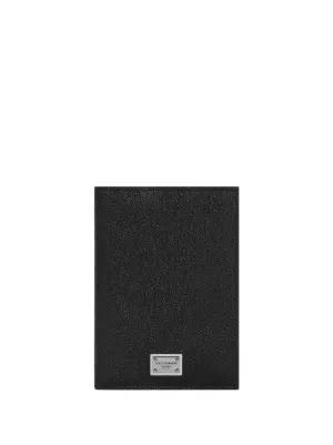 Dolce & Gabbana logo-tag leather passport holder