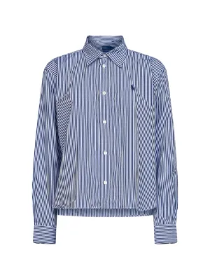 Polo Ralph Lauren stripe-pattern cropped shirt