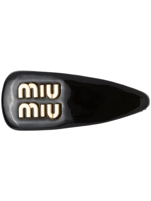 Miu Miu patent leather hair clip