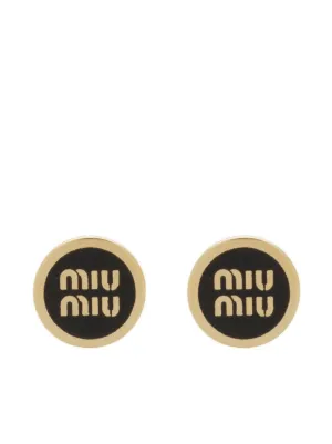 Miu Miu enameled metal earrings