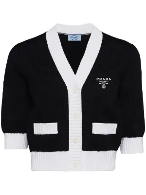 Prada cropped cotton cardigan