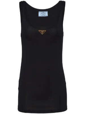 Prada ribbed knit jersey tank top