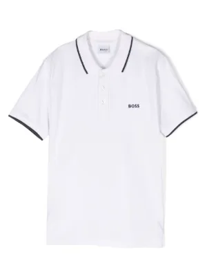 BOSS Kidswear logo-embossed polo shirt 