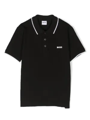 BOSS Kidswear logo-embossed polo shirt 