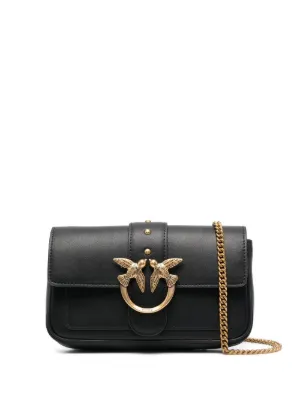 PINKO Love One Pocket leather crossbody bag 