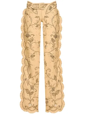 Dolce & Gabbana KIM DOLCE&GABBANA embellished leather trousers