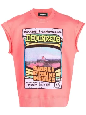 DSQUARED2 logo-print sleeveless sweatshirt