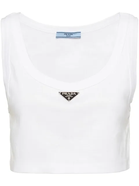 Prada jersey cropped top