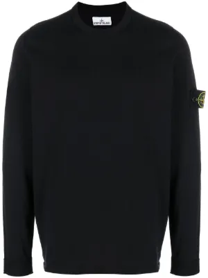 Stone Island Compass-patch crew-neck sweater