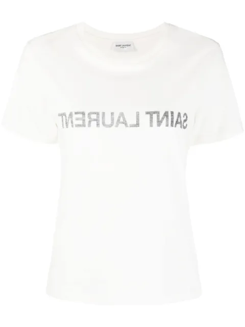 Saint Laurent Reverse logo-print T-shirt