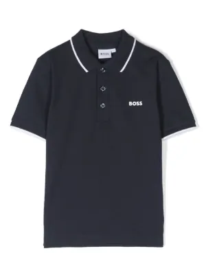 BOSS Kidswear logo-print polo shirt