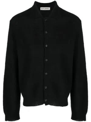 OUR LEGACY Evening Polo brushed-knit cardigan