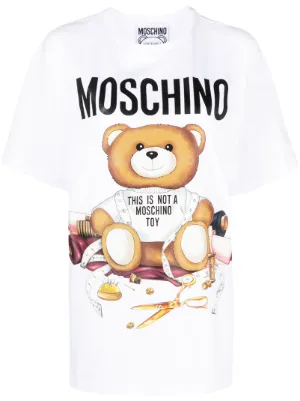Moschino teddy bear-print cotton T-shirt