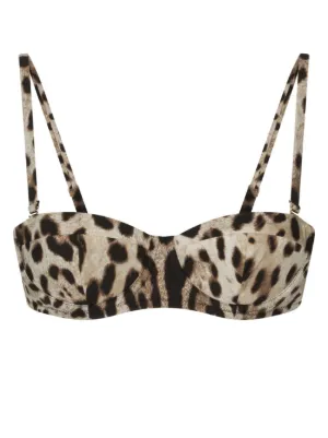 Dolce & Gabbana leopard-print balconette bikini top