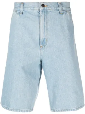 Carhartt WIP logo-patch denim cargo shorts
