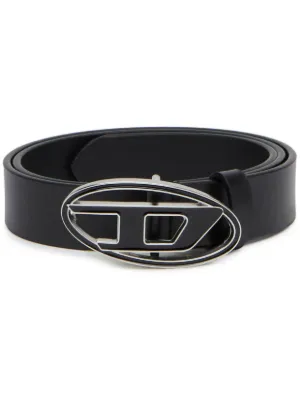 Diesel 2.4cm leather D logo belt