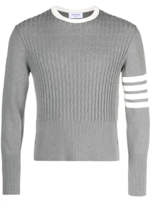 Thom Browne 4-Bar cable-knit sweatshirt