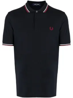 Fred Perry contrast-trim cotton polo shirt