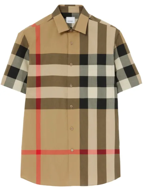 Burberry slim fit Check cotton shirt