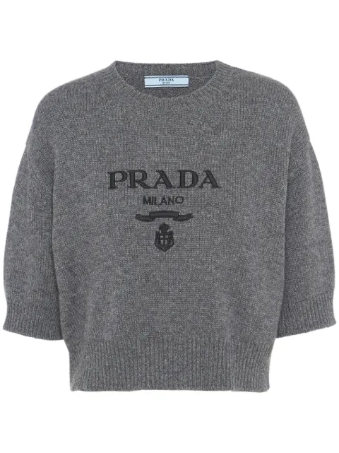 Prada wool and cashmere crew-neck sweater