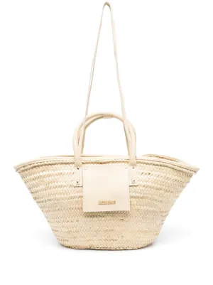 Jacquemus Le Panier Soli tote raffia bag