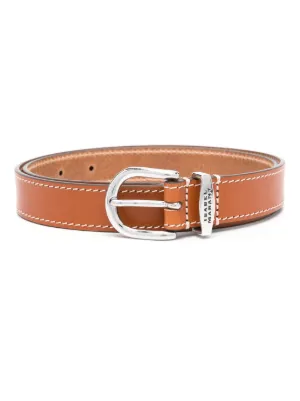 ISABEL MARANT Zadd logo-engraved leather belt