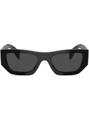 Prada Eyewear logo-lettering geometric sunglasses