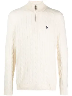 Polo Ralph Lauren logo-embroidered wool-blend jumper