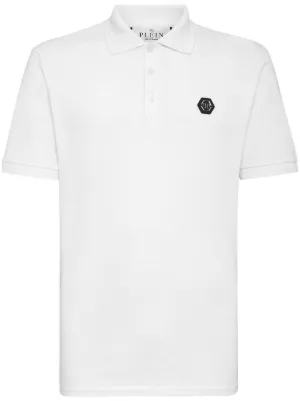 Philipp Plein logo-print cotton polo shirt