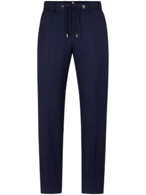 BOSS slim-fit trousers in virgin-wool serge