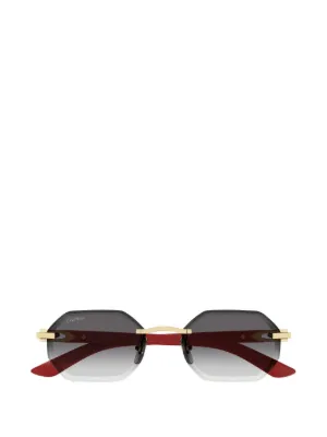 Cartier Eyewear logo-plaque geometric-shape sunglasses