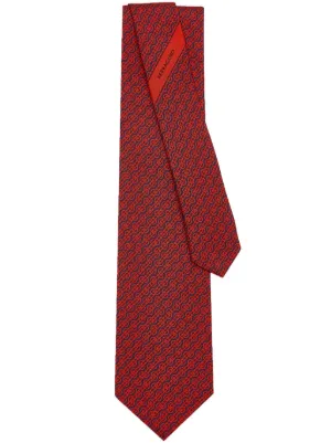 Ferragamo woven print silk tie
