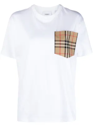 Burberry contrast-pocket cotton T-shirt