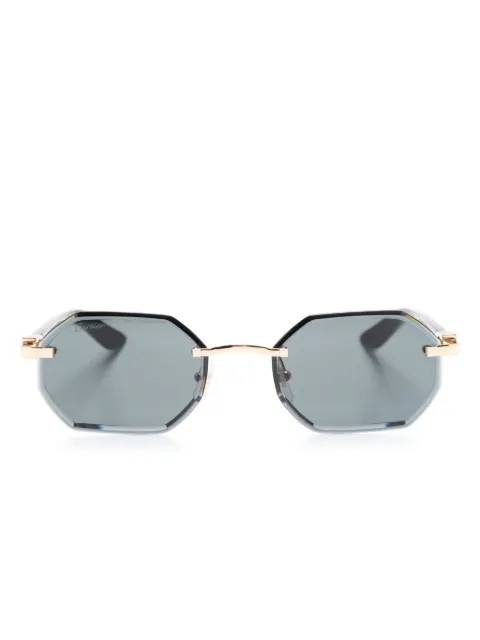 Cartier Eyewear geometric rimless sunglasses