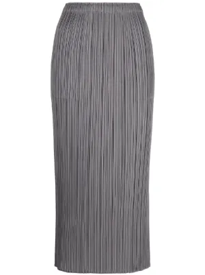 Pleats Please Issey Miyake pliss&eacute; high-waist midi skirt