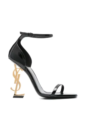Saint Laurent Opyum logo-heel sandals