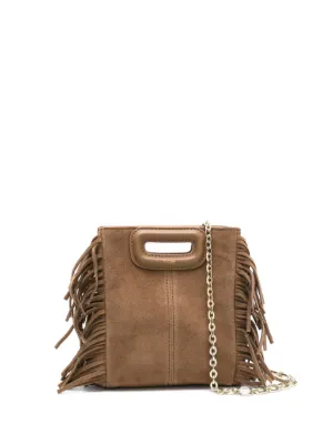 Maje M mini bag in suede leather