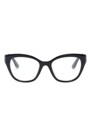 Miu Miu Eyewear cat-eye frame logo-plaque glasses