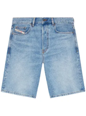 Diesel Regular-Short logo-appliqu&eacute; denim shorts