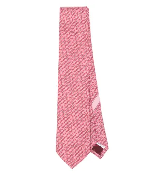 Ferragamo woven print silk tie