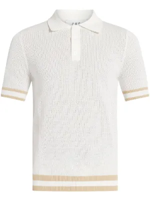 CHÉ open-knit cotton polo shirt