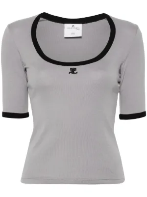 Courrèges Holistic Contrast cotton T-shirt