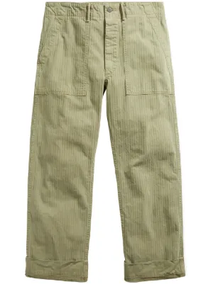 Ralph Lauren RRL striped straight-leg cotton trousers