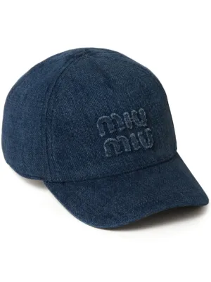Miu Miu denim baseball cap