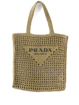 Prada crochet tote bag