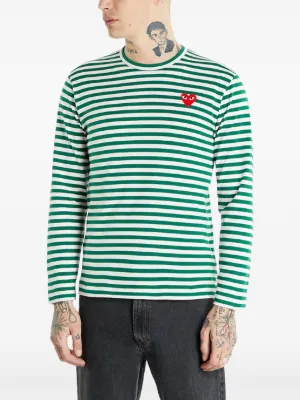 Comme Des Gar&ccedil;ons Play logo-patch cotton T-shirt